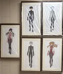 エヴァンゲリオン展 複製原画 本田雄 全5種 アスカ マリ レイ カヲル シンジ Amazon.co.jp: エヴァンゲリオン展 アスカ 本田雄 描き下ろし