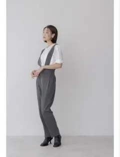 【試着のみ】rimir/リミル ハイウエストサロペット gray 試着のみ✨完売色】rimir/リミル ハイウエストサロペット gray | Mercari