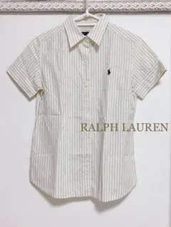 RALPH LAUREN  ストライプ半袖シャツ　サイズ7（S〜Ｍ)  美品