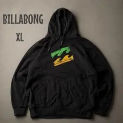 BILLABONG ビラボン パーカー 黒 波ロゴ ストリート 古着
