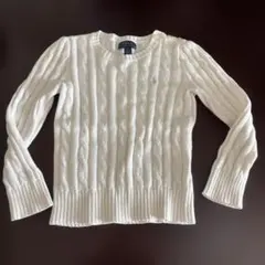 Polo Ralph Lauren ケーブルニットセーター サイズ4 ホワイト