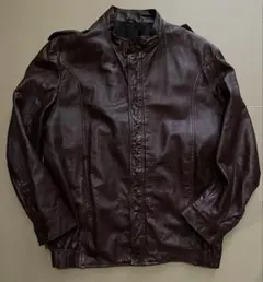 ダンヒル アルフレッド レザージャケット ダークネイビー 本革 L カーフレザー 00043252-01.jpg