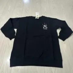 未使用●スヌーピー SNOOPY プリント ゆる チュニック 初雪 黒/ブラック