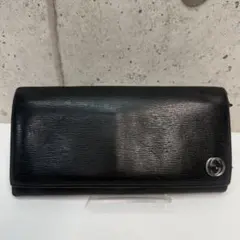 T*M様 GUCCI ブラックレザー 長財布 インターロッキング
