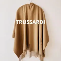トラサルディ　大判ストール　マフラー　ひざ掛け　キャメル　匿名配送　送料込み