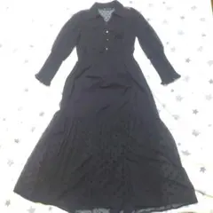 【希少】ZARA ザラ　ブラック　ドット柄 　ロングワンピース サイズS　春夏