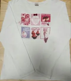 mezzo piano M スイーツプリント 長袖カットソー　150