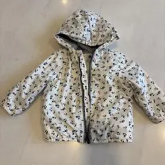 プチバトー 花柄中棉アウタージャケット 18m/81cm