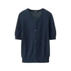 新品(M)美品/未使用/ユニクロ/半袖カーディガン/羽織り/薄手/上着