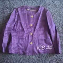 【美品✨】iCB アイシービー 44 リネンブレンド ジャケット パープル
