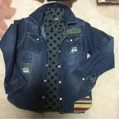 ドット柄フリースタートルネック1１０センチ