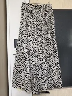 レディース　ロングスカート　フレアスカート　レオパード柄