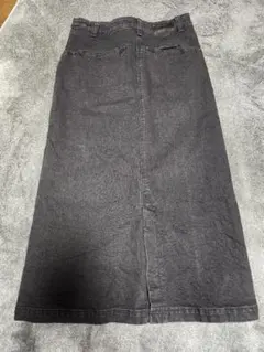 デニムダークグレー スリット入り タイトスカート
