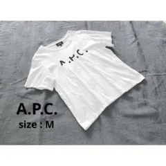 A.P.C.｜アー・ペー・セー 欠けロゴ刺繍半袖白Tシャツ M