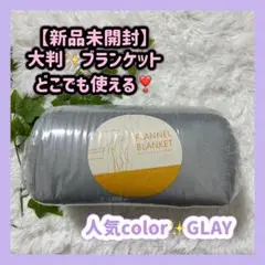 新品 大人気 ✨ 大判 フランネル ブランケット グレー 180×200