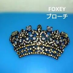 FOXEY クラウンモチーフ ラインストーン ブローチのサムネイル