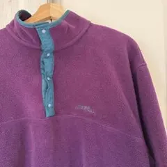 L.L.Bean パープル フリース ハーフジップ　90s