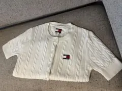 【美品、クリーニング済み】tommy jeansサマーケーブルカーディガン