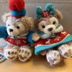 ダッフィーとシェリーメイ クリスマスぬいぐるみ