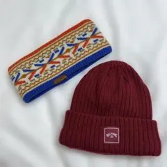 Billabong ビラボン ニット帽 ビーニー ヘッドバンド セットのサムネイル