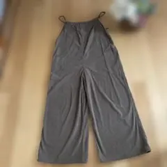 ブラウンストライプ サロペットコーディロイ