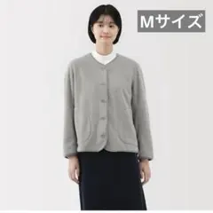 素材に還るフリースカーディガン M