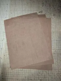 イタリアンレザー　ブッテーロ　ヌメ革床革　A4　チョコ　3枚セット