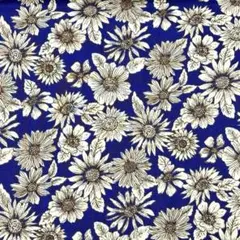 値下げ☆カットクロス　花柄　青