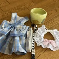 まとめ売り　うさぎ　ハーネス　首輪　エサ入れ　一度使用のみ　かじり傷あり