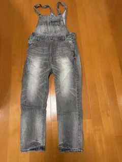 upper nights グレー デニムオーバーオール