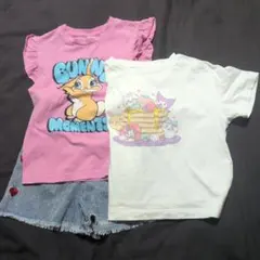 キッズ120サイズしまむらリトシーユニクロTシャツショートパンツ3点セット