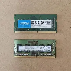 【2枚セット】1⃣Crucial 8GB2⃣Samsung 4GB 合計12GB