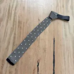 COMME CA ISM ニットタイ ドット柄　silk100%