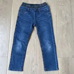 デニムブルー ストレートパンツ　キッズ　120センチ