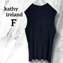 【kathy ireland】 黒 ブラック ノースリーブ 伸縮　F 海外