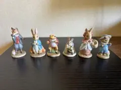 ピーターラビット　6体セット 陶器製