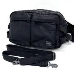 PORTER TANKER ウエストバッグ ショルダー2way ボディバッグ 黒