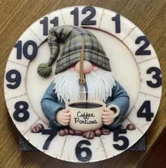 ノームのコーヒー掛時計　30cm