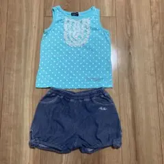 BeBe ノースリーブトップス ショートパンツ セット 100cm