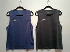 UMBRO アンブロ ノースリーブ 2枚セット O XL ネイビー＆ブラックのサムネイル