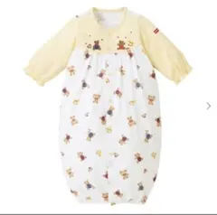 ミキハウス　クマ刺繍のツーウェイ・ドレスオール