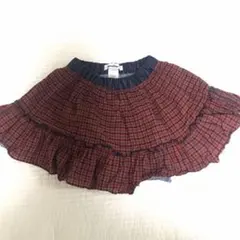 ファミリア　チェックリバーシブルスカート