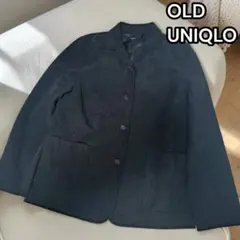 美品★オールドユニクロ【UNIQLO】 スエード アウター ジャケット ブラック