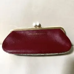 未使用　wHAtcHaMaCaLLit がま口ポーチ　レッド