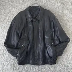 本革 レザー ボンバージャケット 希少LL 短丈 Y2K ヴィンテージ 送料無料!】全2色 6サイズ メンズ ビンテージカラーピッグスキン