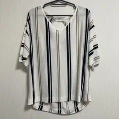 ✨美品✨【AZUL】ストライプ Vネック 半袖シャツ