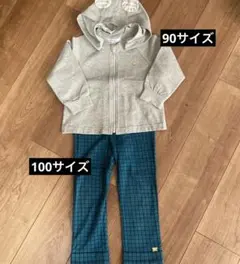 ファミリア　familiar チェック　ズボン　長ズボン　パーカー　トレーナー