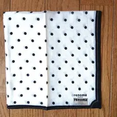 renoma　黒ドット柄　ハンカチ　新品・未使用のサムネイル