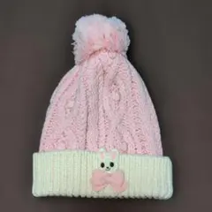 46〜52cm★ミキハウス★うさこちゃんマスコット付き！ニット帽子★S