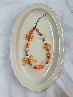 ハンドメイド　ビーズストラップ
